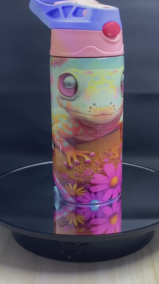 Gecko and Flowers Kids Cup